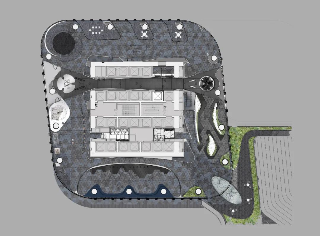 深圳中州未来实验室 空间平面设计图 Bolon编织地板